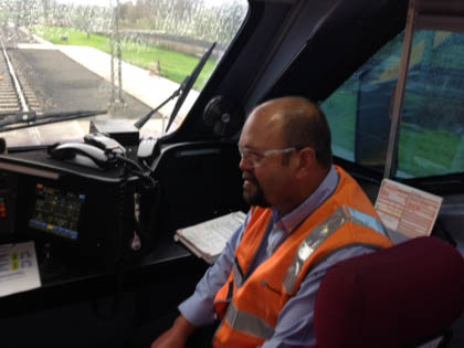 Craig driver cabin of the tilt train